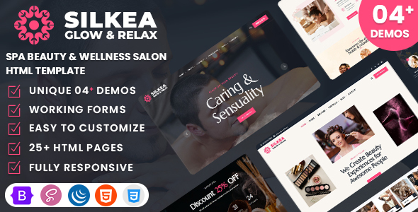 Silkea - Spa Beauty & Wellness Salon HTML Template