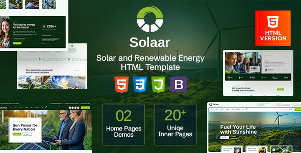 Preview image for Solaar - Renewable Energy HTML Template