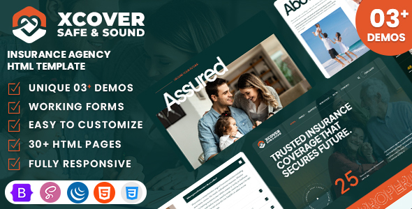 Xcover - Insurance Agency HTML Template