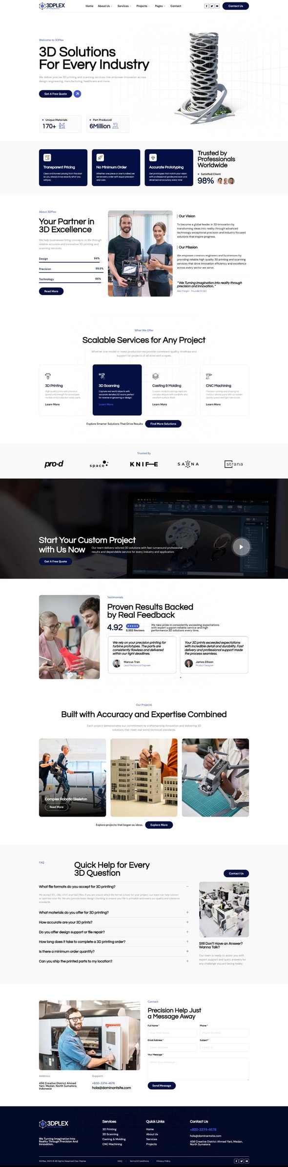 3DPlex - 3D Printing Services Elementor Template Kit