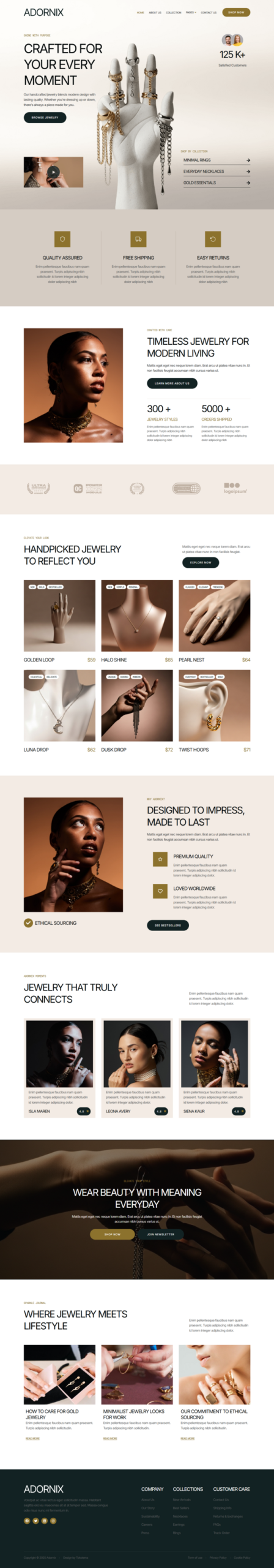 Adornix - Modern Jewelry Store Elementor Template Kit