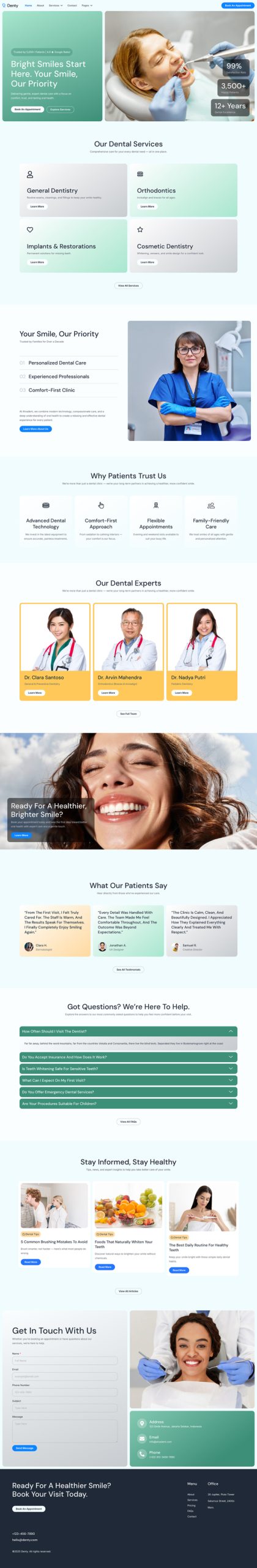 Denty - Dental Care Elementor Template Kit