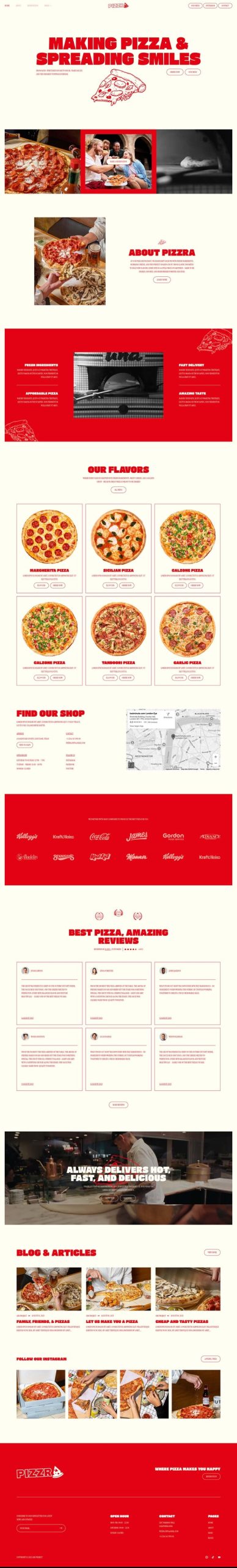 Pizzra - Pizza Restaurant & Fast Food Elementor Template Kit