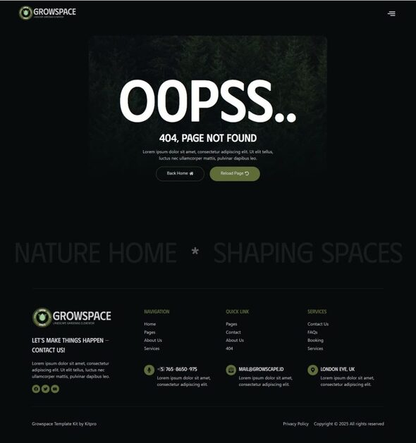 Growscape - Landscape Gardening Elementor Template Kit