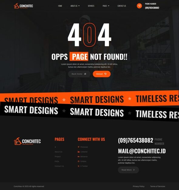 Conchitec - Contractor Building Construction Elementor Template Kit