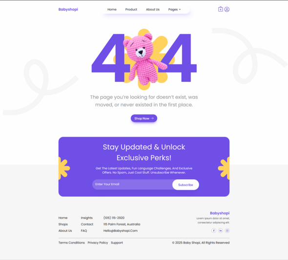 Babyshopi - Kids Store & Baby Shop Elementor Template Kit