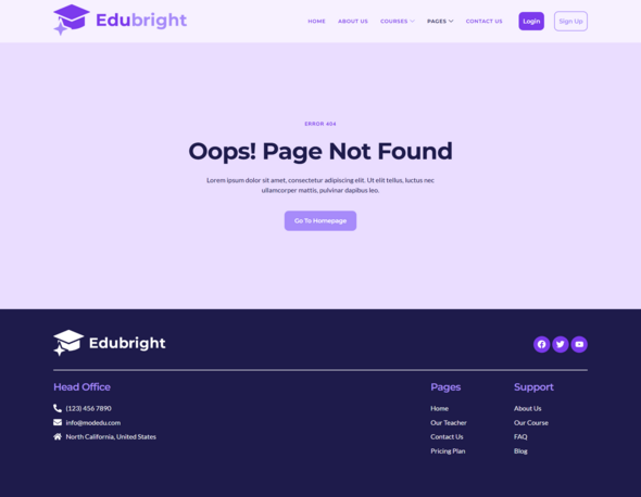 Edubright - Online Course & Education Elementor Template Kit