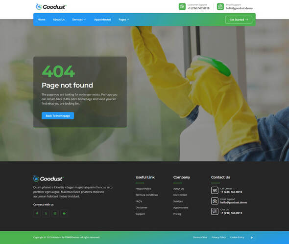 Goodust - Cleaning Service Company Elementor Template Kit