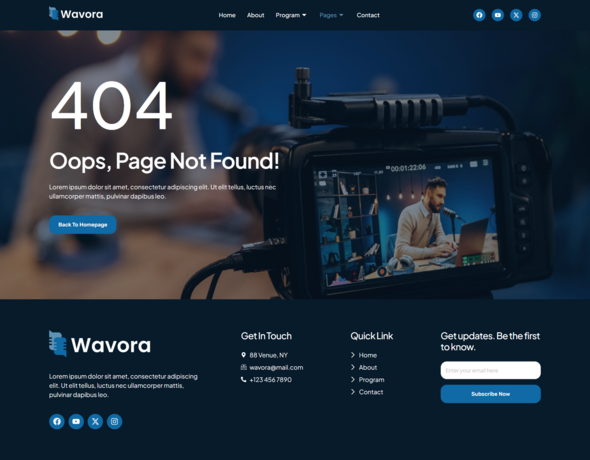 Wavora - Podcast & Radio Streaming Elementor Template Kit