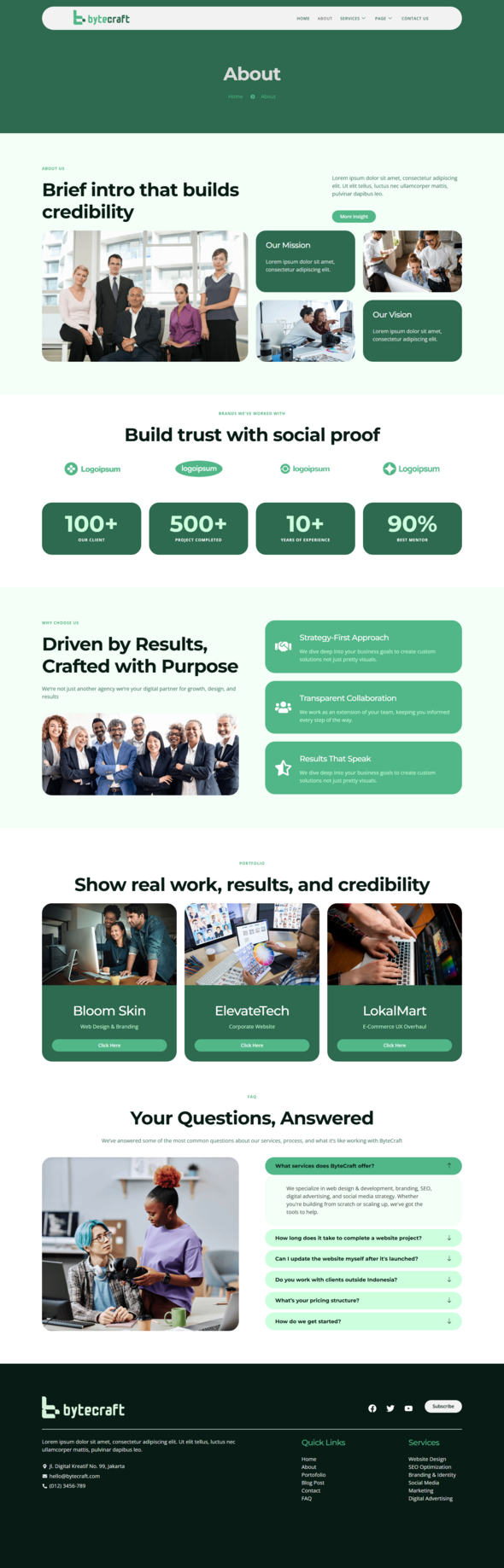 Bytecraft - Digital Agency Elementor Template Kit