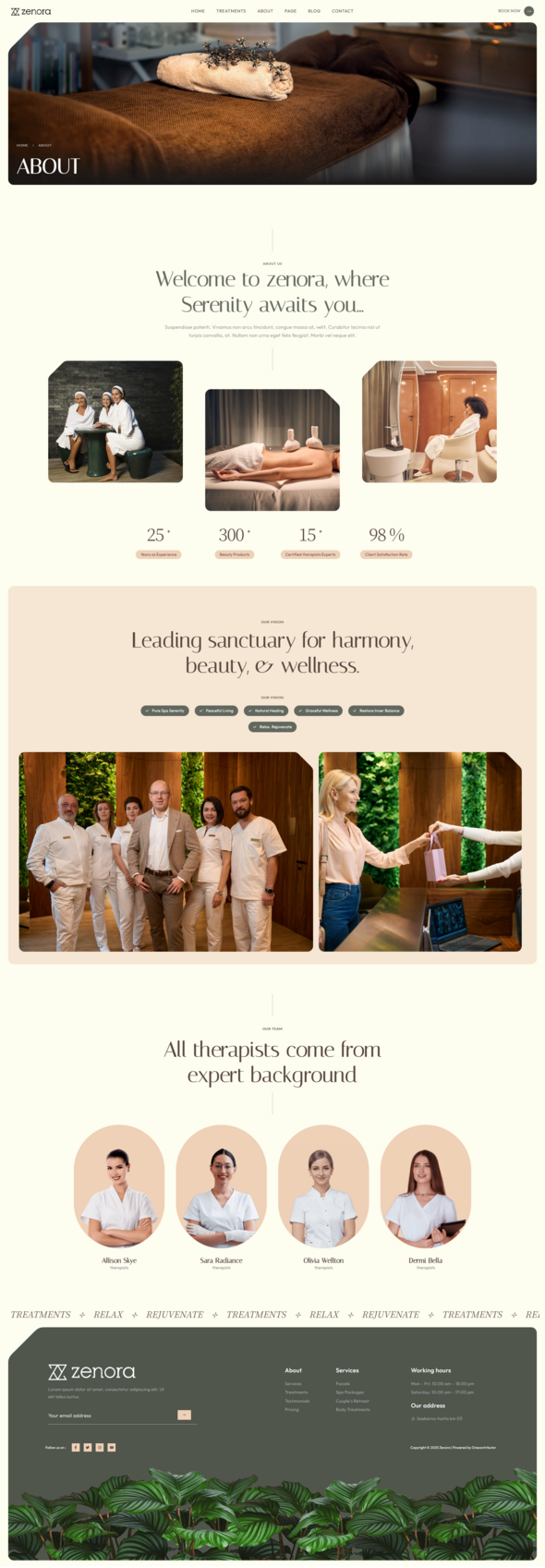 Zenora - Beauty Spa & Wellness Elementor Template Kit