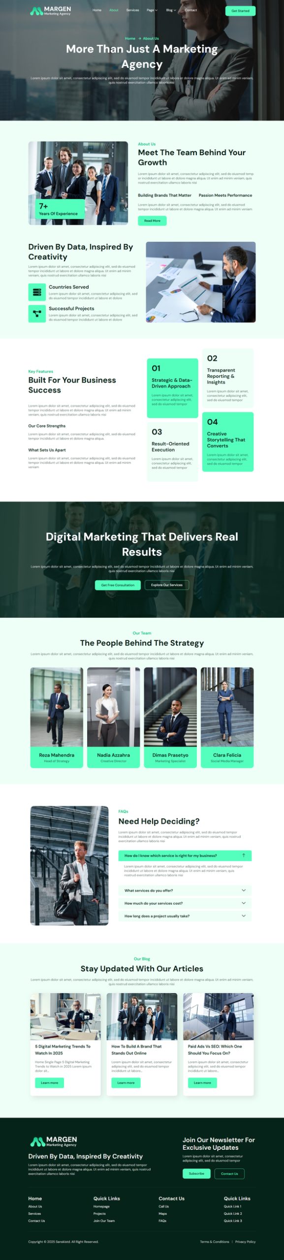 Margen - Marketing Agency Elementor Template Kit