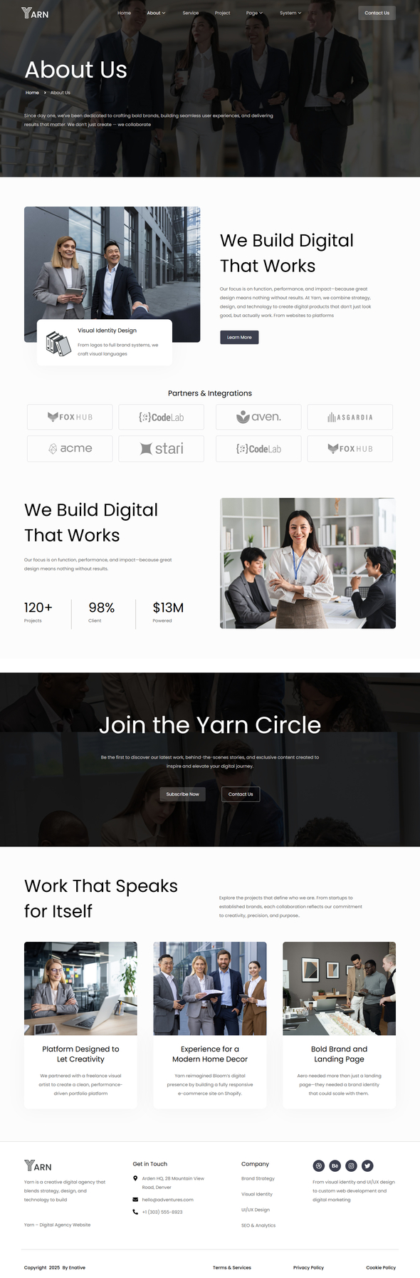 Yarn - Digital Agency Elementor Template Kit