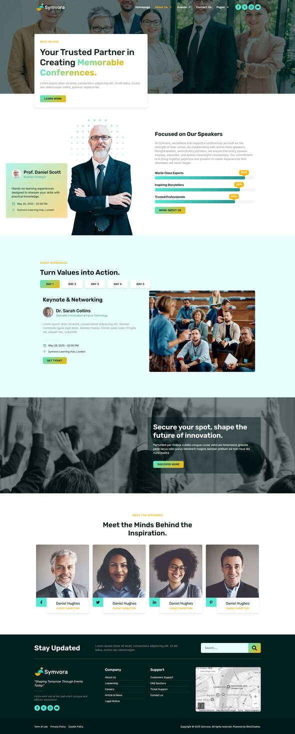 Symvora - Event & Conference Elementor Pro Template Kit