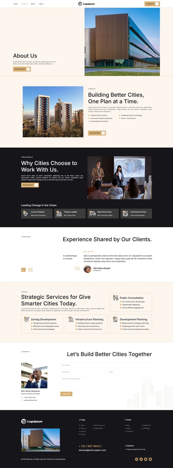 Wanwan - Urban Planning Designer Elementor Template Kit