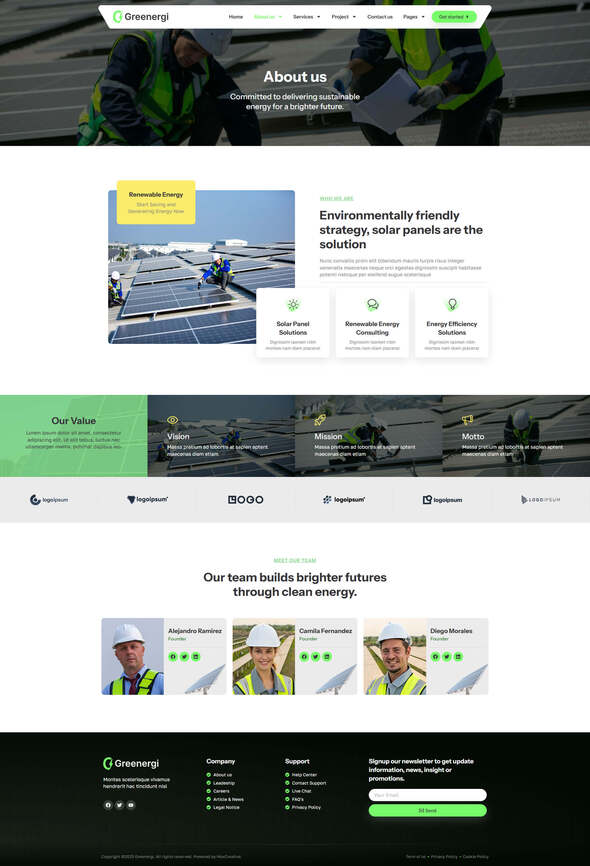 Greenergi - Solar & Green Renewable Energy Elementor Pro Template Kit