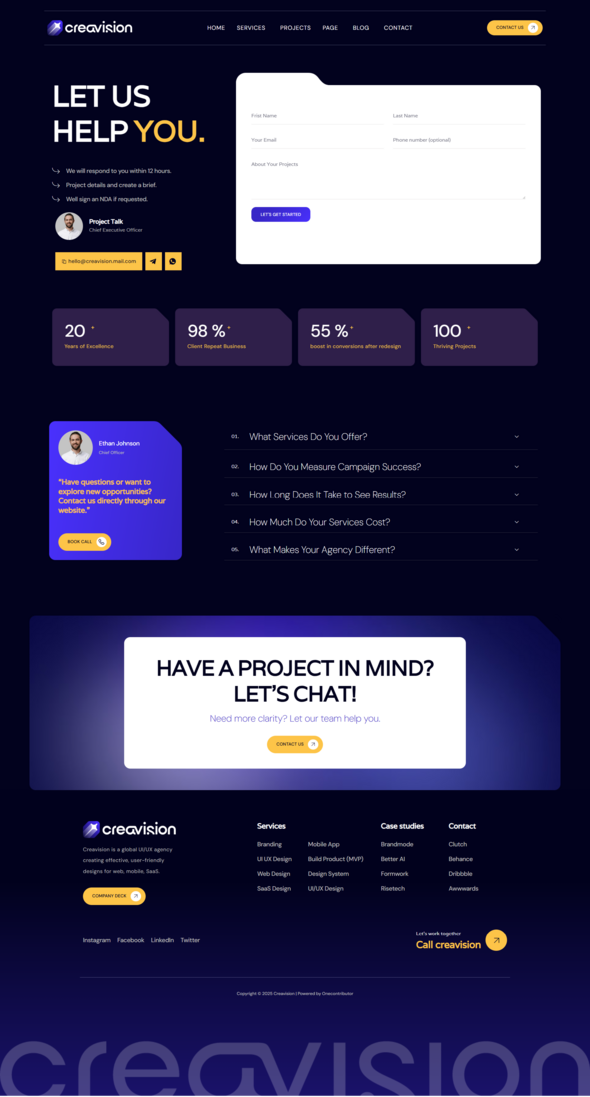 Creavision - Digital Marketing Agency Elementor Pro Template Kit