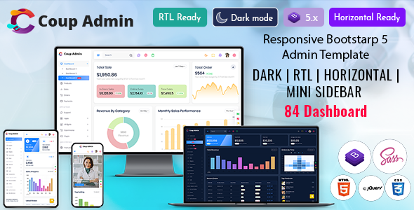 Coup - Bootstrap Admin Dashboard HTML Template