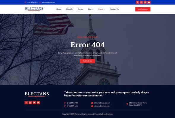 Electans - Political Campaign & Elections Elementor Pro Template Kit