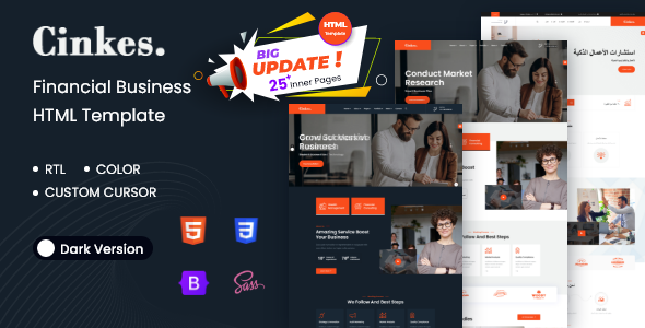 Cinkes – Financial Consulting & Finance Business HTML Template
