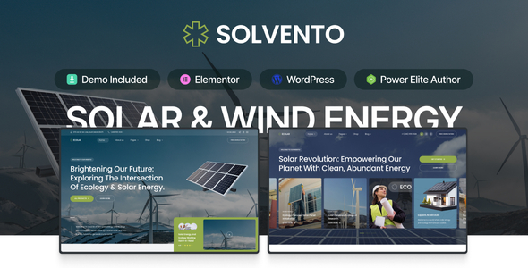 Solvento - Solar & Wind Energy WordPress Theme