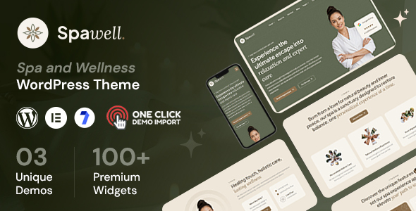 Spawell – Spa & Wellness Center WordPress Theme listing image