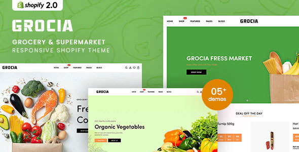 Grocia - Grocery & Supermarket Responsive Shopify 2.0 Theme