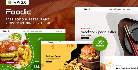 Foodic - Fast Food & Restaurant Responsive Shopify 2.0 Theme