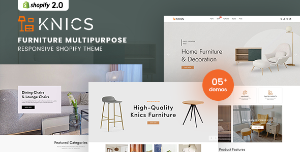 Product preview supplied for Knics - Furniture Multipurpose Responsive Shopify Theme