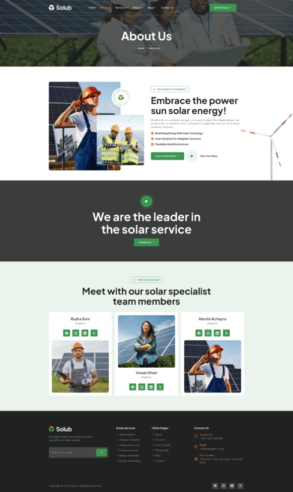 Solub - Solar and Renewable Energy Elementor Template Kit