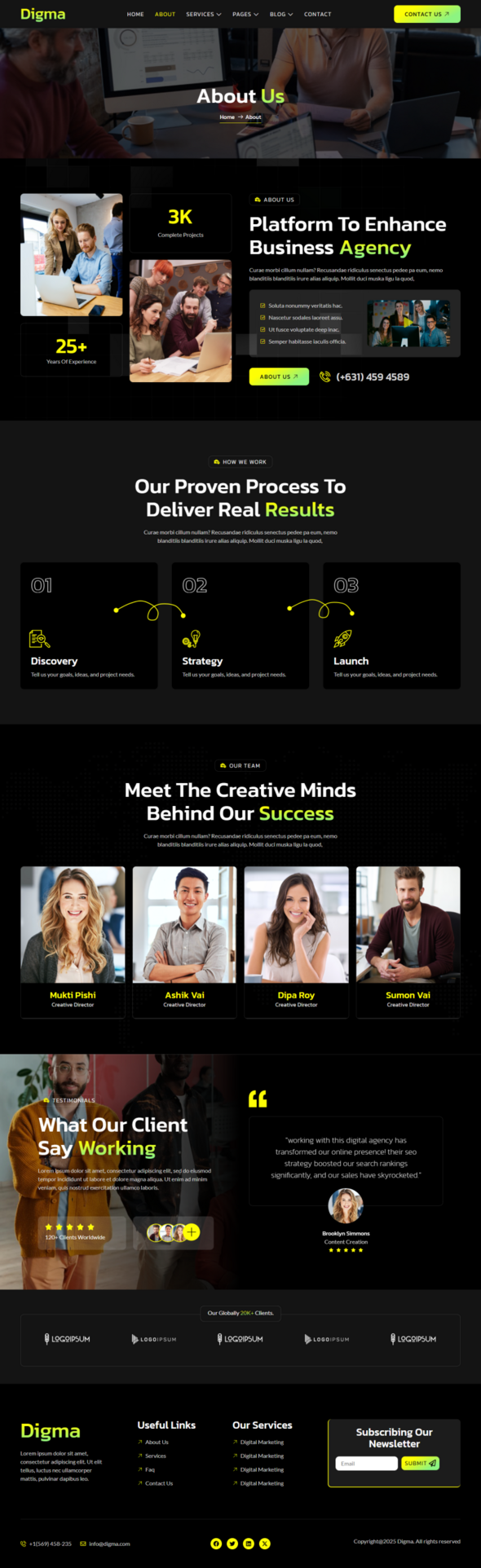 Digma -  Creative Digital Agency Elementor Template Kit