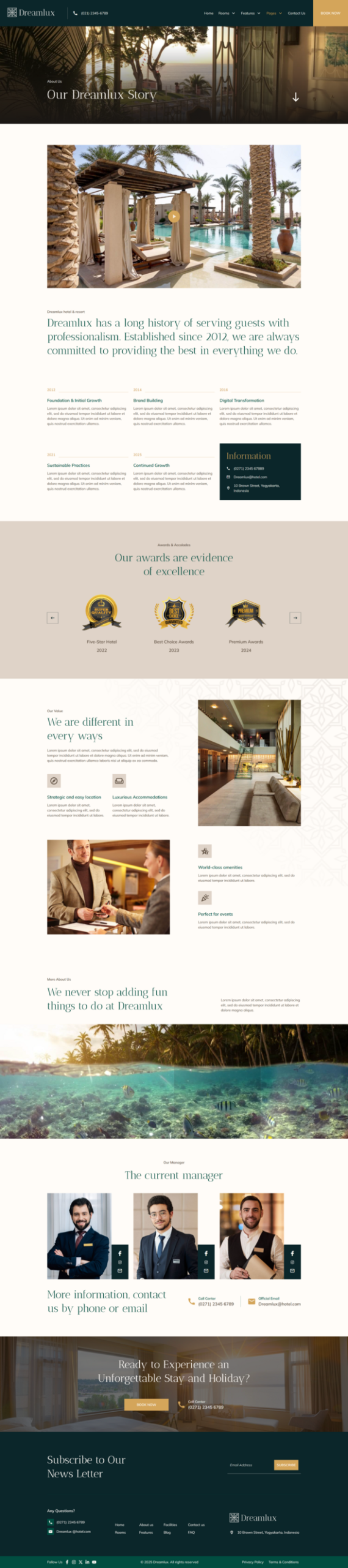 Dreamlux - Hotel & Resort Elementor Template Kit