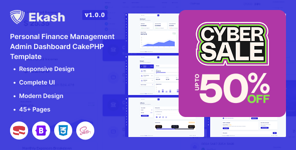 Ekash - Personal Finance Management Admin Dashboard CakePHP Template