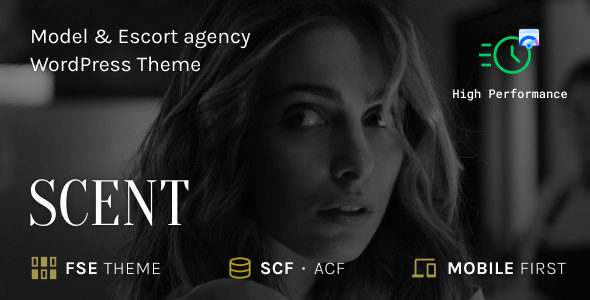 Scent - Model Agency WordPress Theme product preview