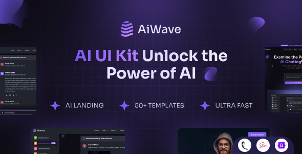 Aiwave - Flask - AI SaaS Website + Dashboard UI Kit