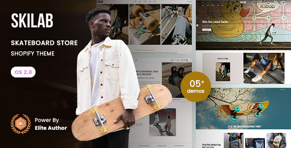Product preview supplied for Skilab - Skateboard Store Shopify 2.0 Theme