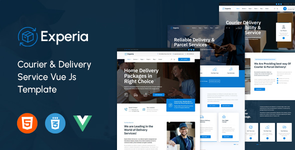 Experia | Courier & Delivery Service Vue Js Template