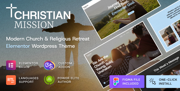 Christian Mission - Religious Events & Retreats Church WordPress Theme