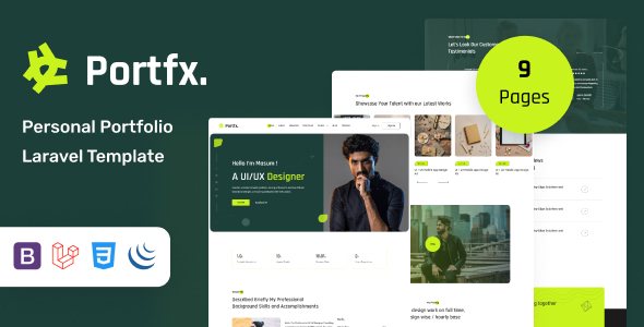 Portfx - Personal Portfolio Laravel Template