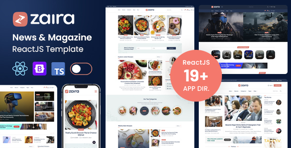 Zaira - News Magazine ReactJS Template