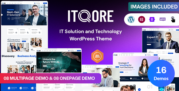 Itqore – IT Solution and Technology WordPress Theme product preview