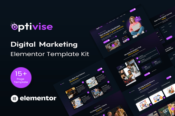 Optivise - Digital Marketing Agency Elementor Template Kit listing image