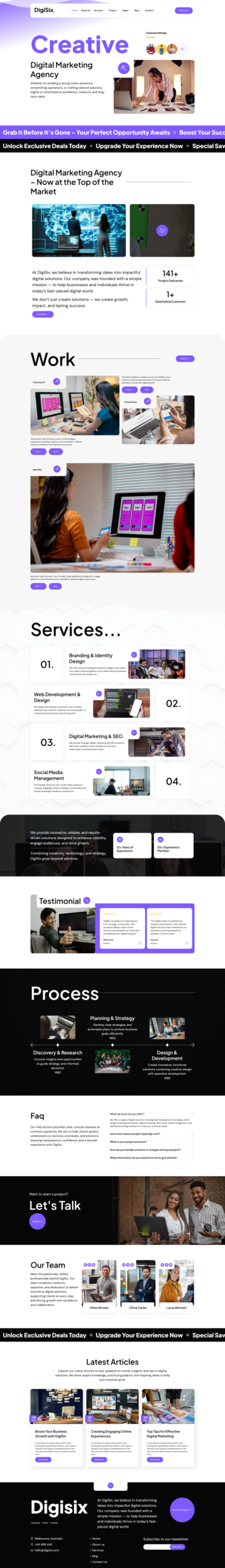DigiSix– Creative Digital Agency Elementor Template Kit