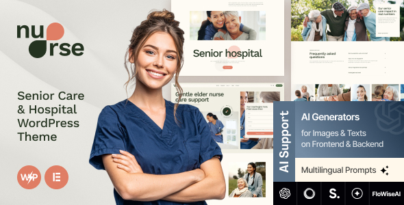 Nurse - Senior Care & Hospital Clinic WordPress Theme