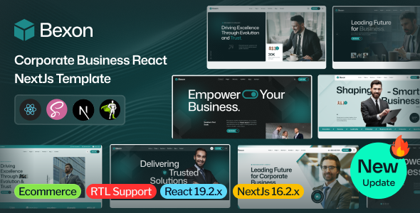 Bexon - Corporate Business React NextJs Template product preview
