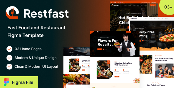Restfast – Fast Food and Restaurant Figma Template