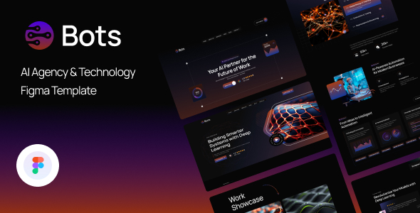 Product preview supplied for BOTS - AI Agency & Technology Figma Template