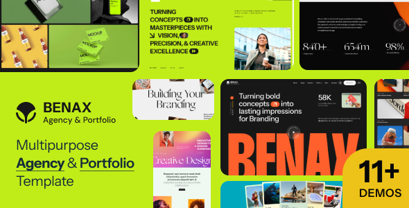 Benax - Multipurpose Agency & Portfolio Figma Template
