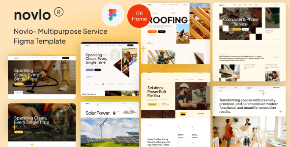 Product preview supplied for Novlo - multipurpose Service Figma Template