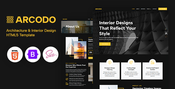 Arcodo - Architecture & Interior Design HTML5 Template